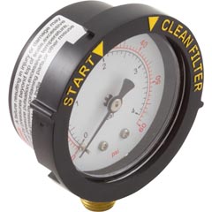 Pressure Gauge,Pentair,1/4"mpt,0-60psi,Bottom Mount,Adj Face 17-102-2129